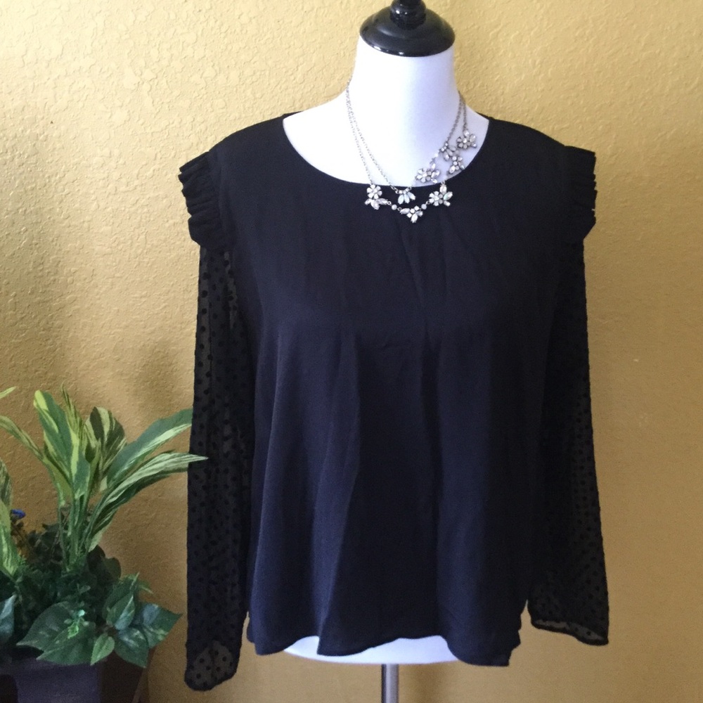 Zara basic collection black blouse x- large